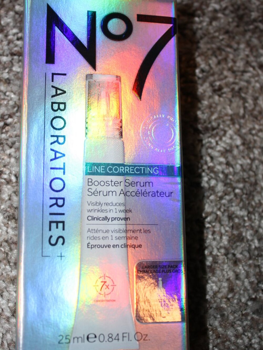 No7 Line Correcting Booster Serum, .84 oz, NIB